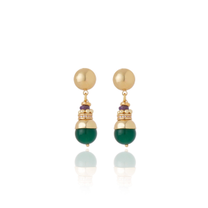 Sirena Earrings Green Agate