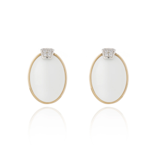 Splendore Earrings White Agate