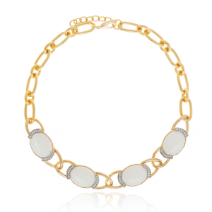 Splendore Necklace White Agate
