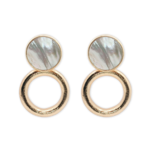 Double Round MotherPearl Studs