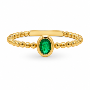 Anillo con Esmeralda Natural