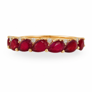 Anillo con Rubíes y Diamantes